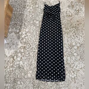 Fashion Nova womens Black and White Polka Dot dress